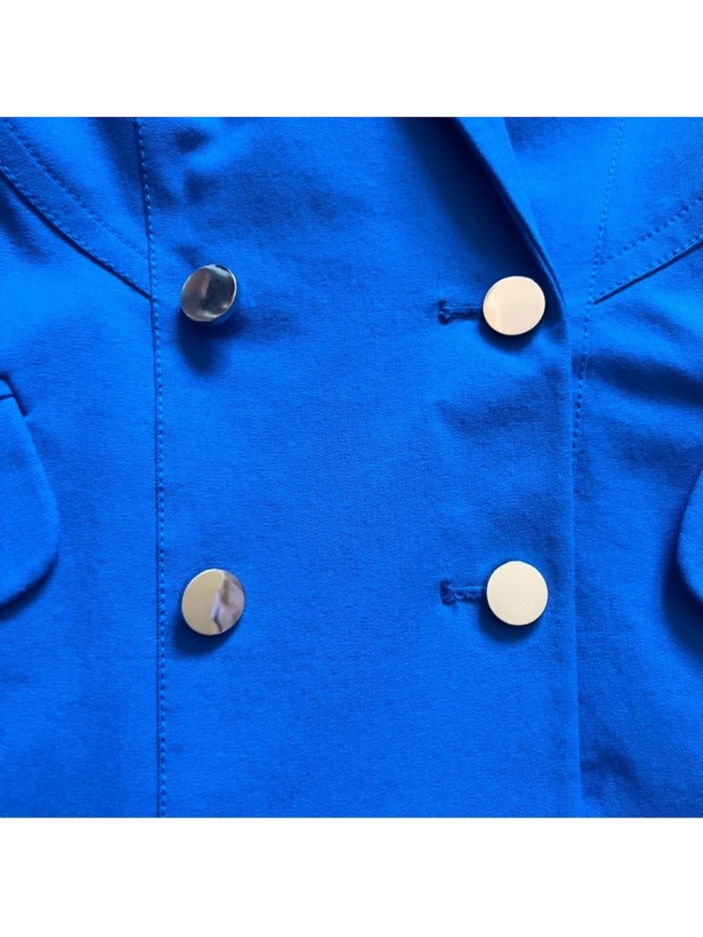 New! Derek Lam 10 Crosby Rodeo Azure Blue Double Breasted Blazer Size 4 - Picture 7 of 8